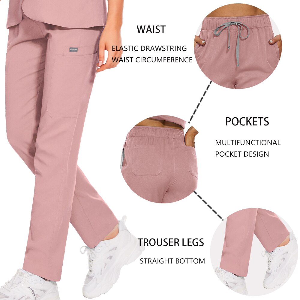 Women Scrub Set With Straight Pants